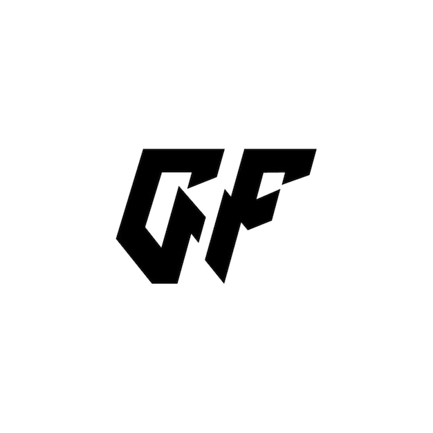 GF diseño de logotipo monograma letra nombre de texto símbolo monocromático logotipo carácter alfabético logotipo simple