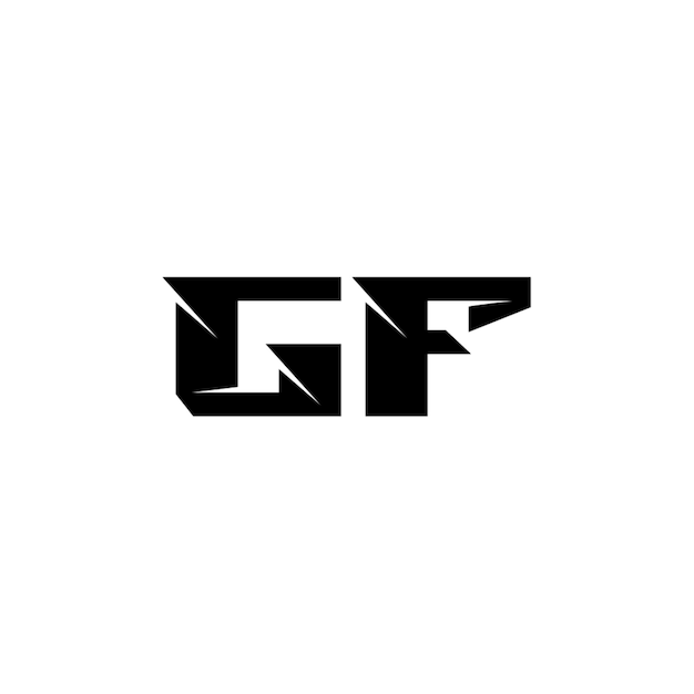 GF diseño de logotipo monograma letra nombre de texto símbolo monocromático logotipo carácter alfabético logotipo simple