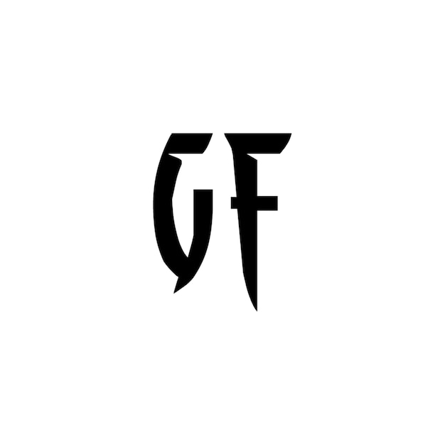 GF diseño de logotipo monograma letra nombre de texto símbolo monocromático logotipo carácter alfabético logotipo simple