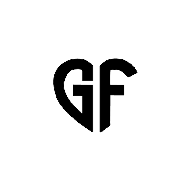 GF diseño de logotipo monograma letra nombre de texto símbolo monocromático logotipo carácter alfabético logotipo simple