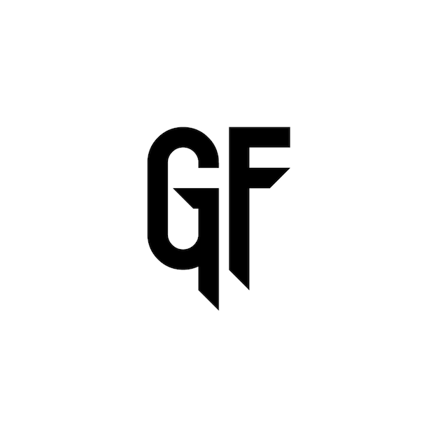 GF diseño de logotipo monograma letra nombre de texto símbolo monocromático logotipo carácter alfabético logotipo simple