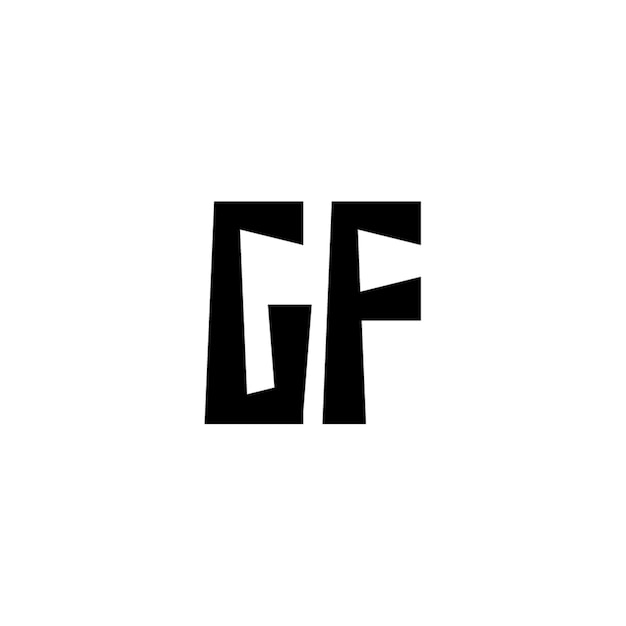 GF diseño de logotipo monograma letra nombre de texto símbolo monocromático logotipo carácter alfabético logotipo simple