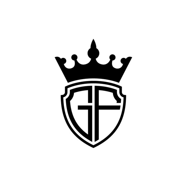 GF monograma logo diseño carta texto nombre símbolo monocromo logotipo alfabeto carácter simple logo