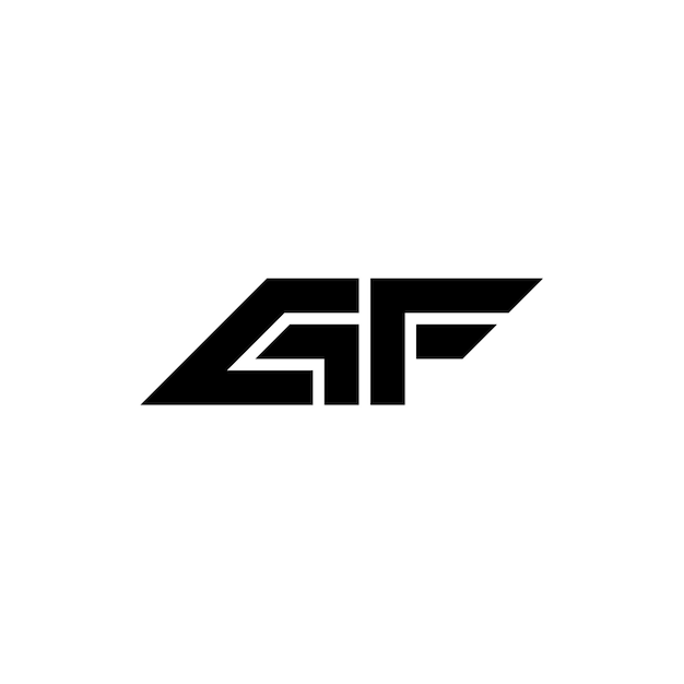 GF monograma logo diseño carta texto nombre símbolo monocromo logotipo alfabeto carácter simple logo