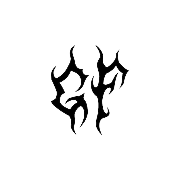 GF monograma logo diseño carta texto nombre símbolo monocromo logotipo alfabeto carácter simple logo