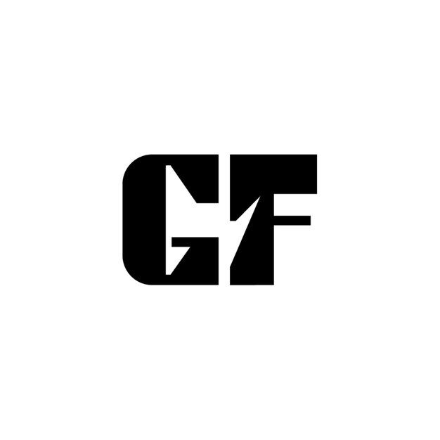 GF monograma logo diseño carta texto nombre símbolo monocromo logotipo alfabeto carácter simple logo