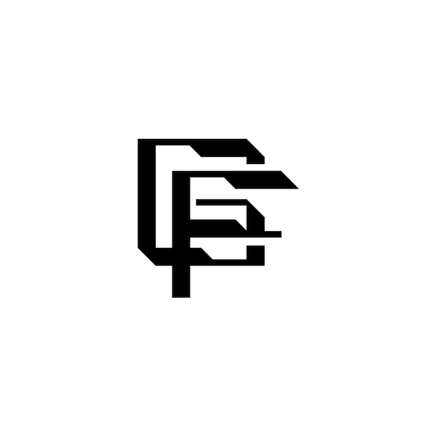 GF monograma logo diseño carta texto nombre símbolo monocromo logotipo alfabeto carácter simple logo