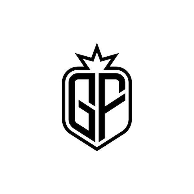 GF monograma logo diseño carta texto nombre símbolo monocromo logotipo alfabeto carácter simple logo