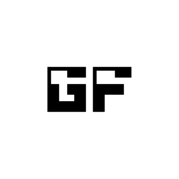 GF monograma logo diseño carta texto nombre símbolo monocromo logotipo alfabeto carácter simple logo