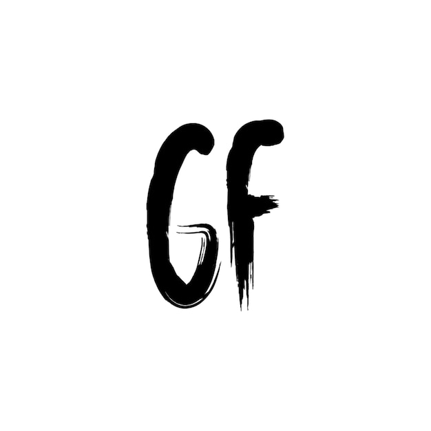 GF monograma logo diseño carta texto nombre símbolo monocromo logotipo alfabeto carácter simple logo