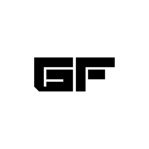 GF monograma logo diseño carta texto nombre símbolo monocromo logotipo alfabeto carácter simple logo