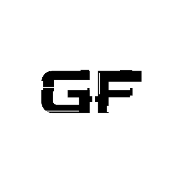 GF monograma logo diseño carta texto nombre símbolo monocromo logotipo alfabeto carácter simple logo