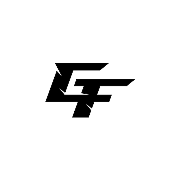 GF monograma logo diseño carta texto nombre símbolo monocromo logotipo alfabeto carácter simple logo