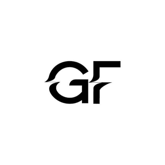 GF monograma logo diseño carta texto nombre símbolo monocromo logotipo alfabeto carácter simple logo