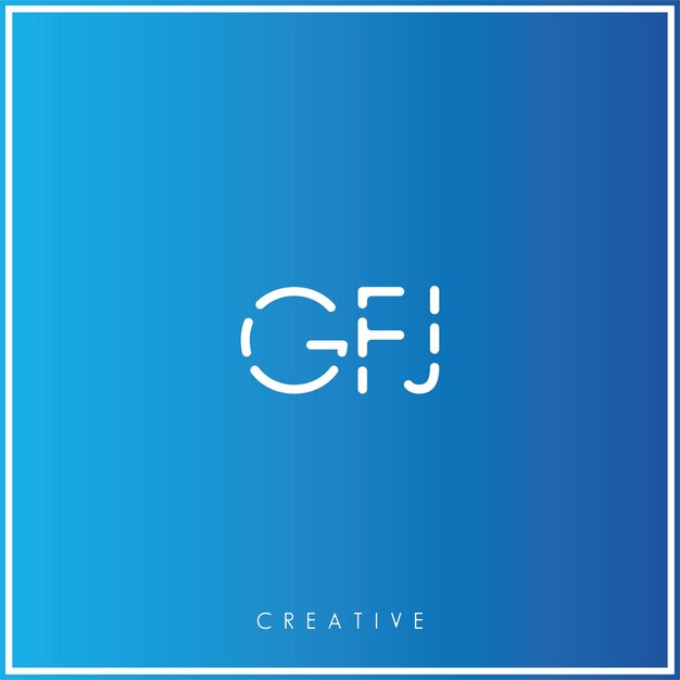 Gfj premium vector último diseño de logotipo diseño creativo logotipo vector ilustración monograma logotipo mínimo