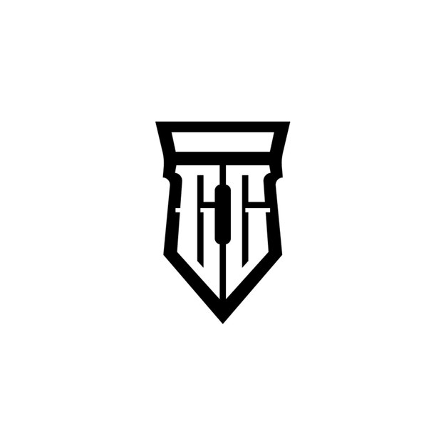 GG monograma logotipo diseño carta texto nombre símbolo monocromo logotipo alfabeto carácter simple logotipo