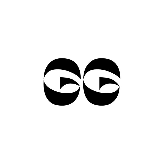 GG monograma logotipo diseño carta texto nombre símbolo monocromo logotipo alfabeto carácter simple logotipo