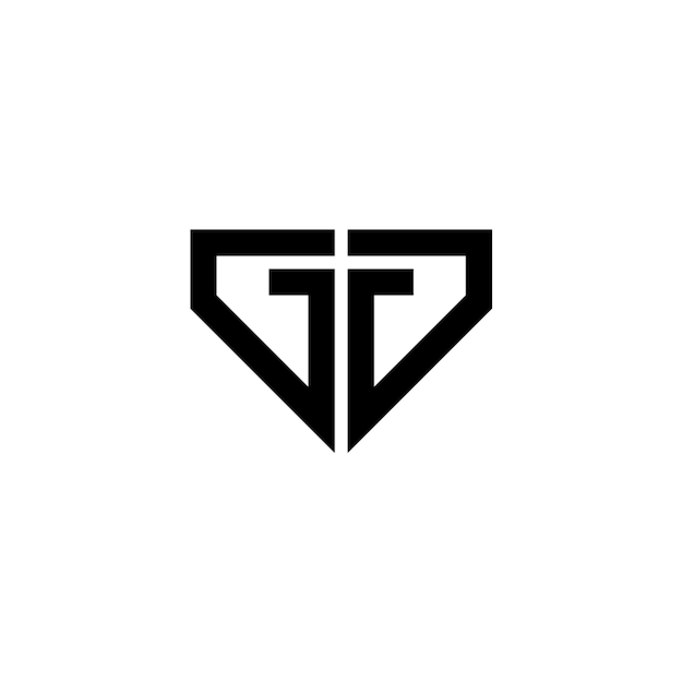 GG monograma logotipo diseño carta texto nombre símbolo monocromo logotipo alfabeto carácter simple logotipo