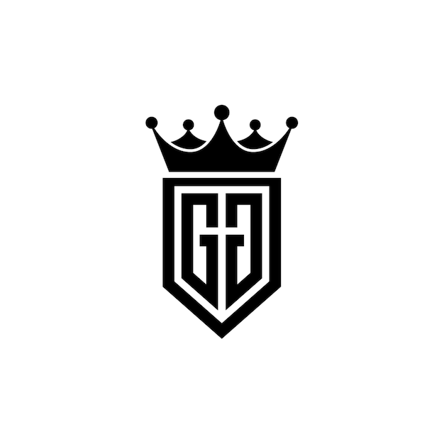 GG monograma logotipo diseño carta texto nombre símbolo monocromo logotipo alfabeto carácter simple logotipo