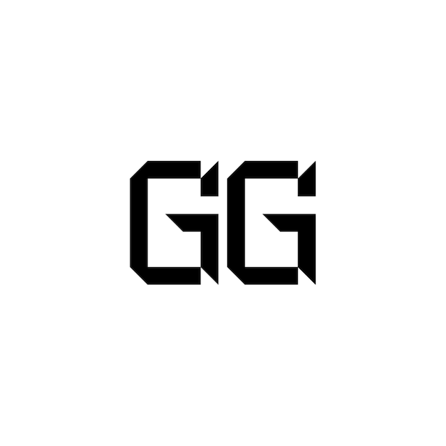 GG monograma logotipo diseño carta texto nombre símbolo monocromo logotipo alfabeto carácter simple logotipo