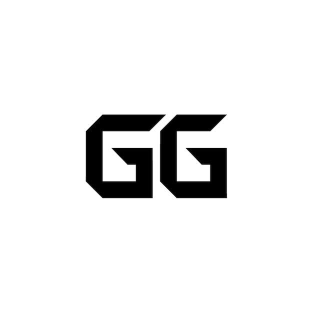 GG monograma logotipo diseño carta texto nombre símbolo monocromo logotipo alfabeto carácter simple logotipo