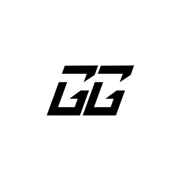 GG monograma logotipo diseño carta texto nombre símbolo monocromo logotipo alfabeto carácter simple logotipo