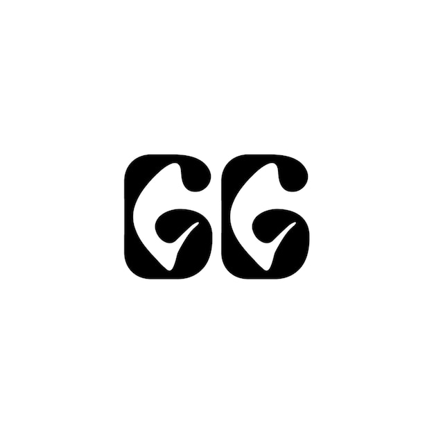 GG monograma logotipo diseño carta texto nombre símbolo monocromo logotipo alfabeto carácter simple logotipo