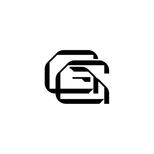 GG monograma logotipo diseño carta texto nombre símbolo monocromo logotipo alfabeto carácter simple logotipo