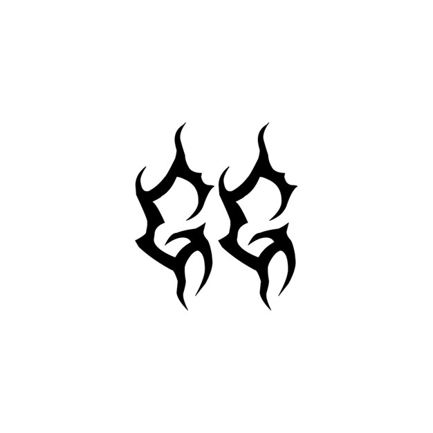 GG monograma logotipo diseño carta texto nombre símbolo monocromo logotipo alfabeto carácter simple logotipo