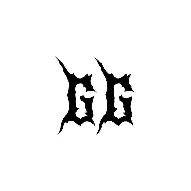 GG monograma logotipo diseño carta texto nombre símbolo monocromo logotipo alfabeto carácter simple logotipo
