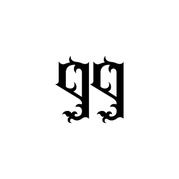 GG monograma logotipo diseño carta texto nombre símbolo monocromo logotipo alfabeto carácter simple logotipo