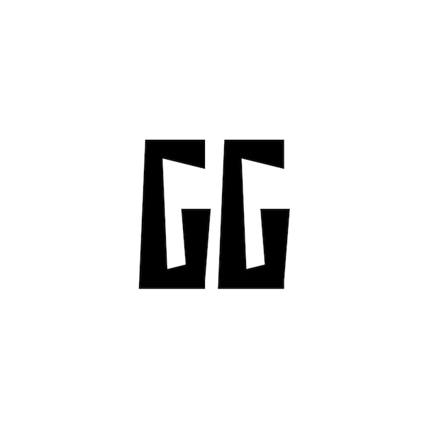 GG monograma logotipo diseño carta texto nombre símbolo monocromo logotipo alfabeto carácter simple logotipo
