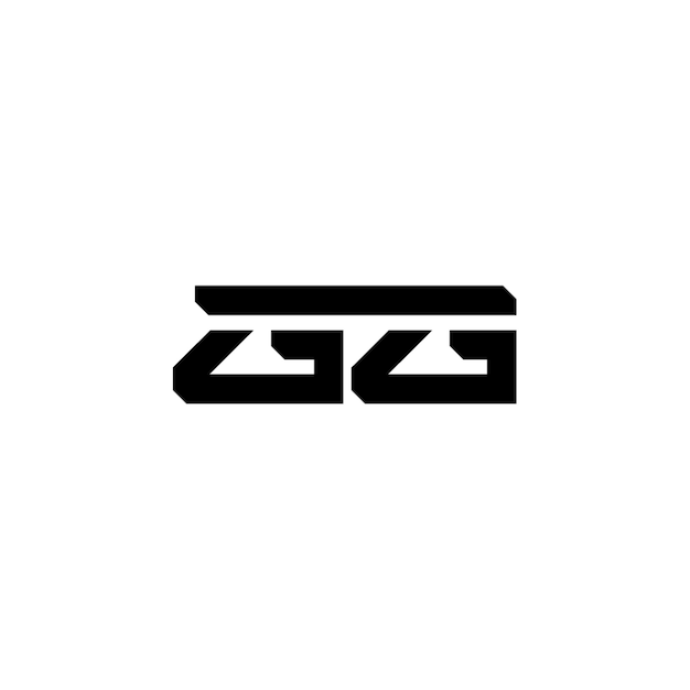 GG monograma logotipo diseño carta texto nombre símbolo monocromo logotipo alfabeto carácter simple logotipo