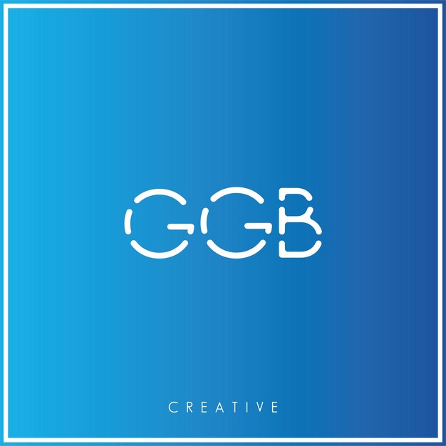 GGB Premium Vector último diseño de logotipo diseño creativo logotipo vector ilustración monograma logotipo mínimo