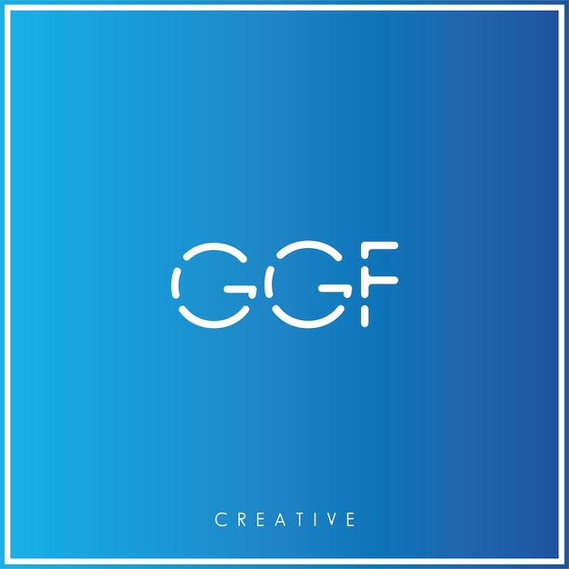 GGF Premium Vector último diseño de logotipo diseño creativo logotipo vector ilustración monograma logotipo mínimo