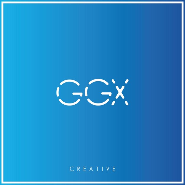 GGX Premium Vector último diseño de logotipo diseño creativo logotipo vector ilustración monograma logotipo mínimo