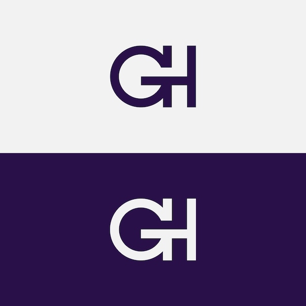 GH G H Abstract Letters Logo Monograma Colección de logotipos de letras GH en un estilo abstracto moderno