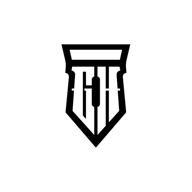GH monograma logotipo diseño carta texto nombre símbolo monocromo logotipo alfabeto carácter simple logotipo