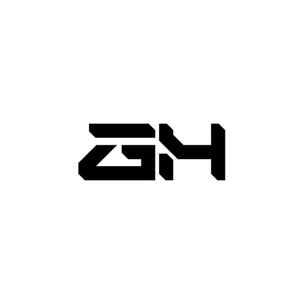 GH monograma logotipo diseño carta texto nombre símbolo monocromo logotipo alfabeto carácter simple logotipo