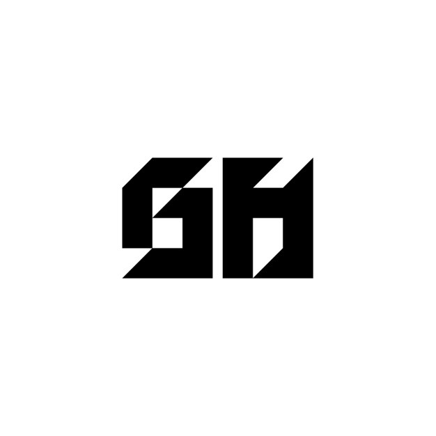 GH monograma logotipo diseño carta texto nombre símbolo monocromo logotipo alfabeto carácter simple logotipo