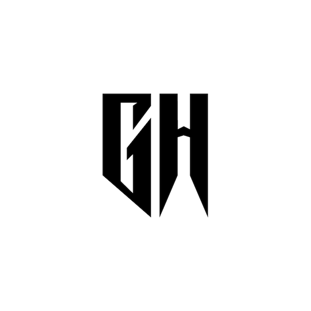 GH monograma logotipo diseño carta texto nombre símbolo monocromo logotipo alfabeto carácter simple logotipo