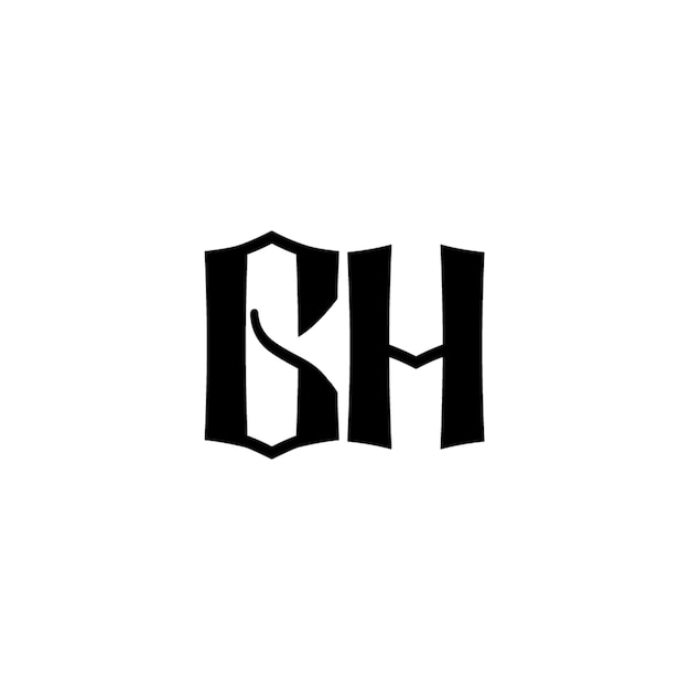 GH monograma logotipo diseño carta texto nombre símbolo monocromo logotipo alfabeto carácter simple logotipo