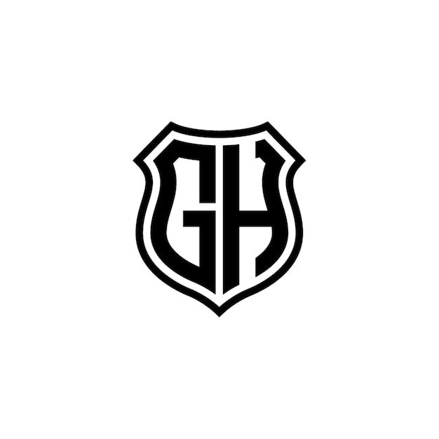 GH monograma logotipo diseño carta texto nombre símbolo monocromo logotipo alfabeto carácter simple logotipo