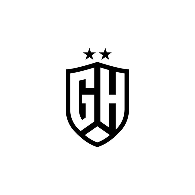GH monograma logotipo diseño carta texto nombre símbolo monocromo logotipo alfabeto carácter simple logotipo