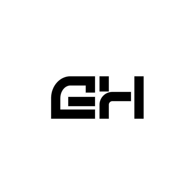 GH monograma logotipo diseño carta texto nombre símbolo monocromo logotipo alfabeto carácter simple logotipo