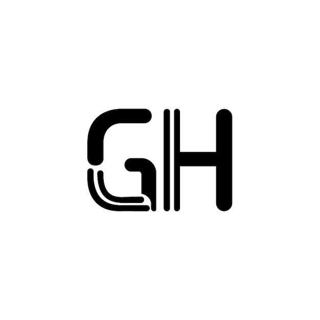 GH monograma logotipo diseño carta texto nombre símbolo monocromo logotipo alfabeto carácter simple logotipo
