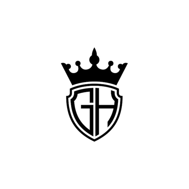 GH monograma logotipo diseño carta texto nombre símbolo monocromo logotipo alfabeto carácter simple logotipo