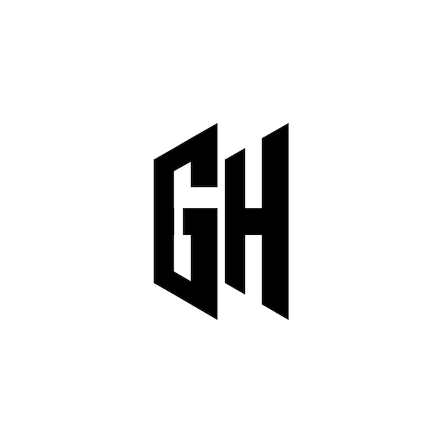 GH monograma logotipo diseño carta texto nombre símbolo monocromo logotipo alfabeto carácter simple logotipo