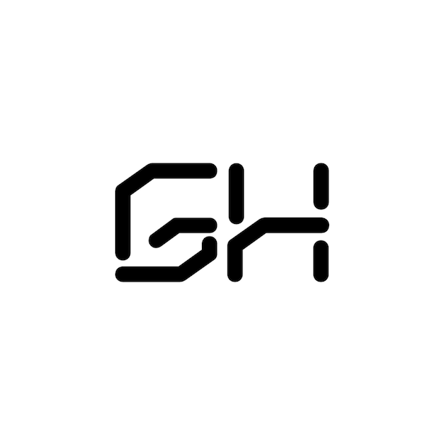 GH monograma logotipo diseño carta texto nombre símbolo monocromo logotipo alfabeto carácter simple logotipo