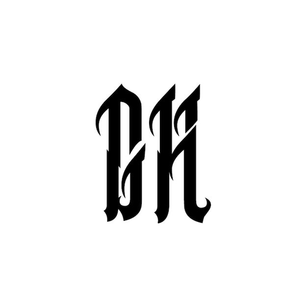 GH monograma logotipo diseño carta texto nombre símbolo monocromo logotipo alfabeto carácter simple logotipo